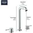 thumbnail image 3 of GROHE 20 297 A Metal Hard Graphite Widespread Faucet, 3 of 7
