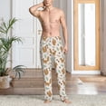 thumbnail image 5 of Uemuo Squirrel And Leaves Pattern Men's Wide Leg Palazzo Lounge Pants with Pockets Light Weight Loose Comfy Casual Pajama Pants-Large, 5 of 9