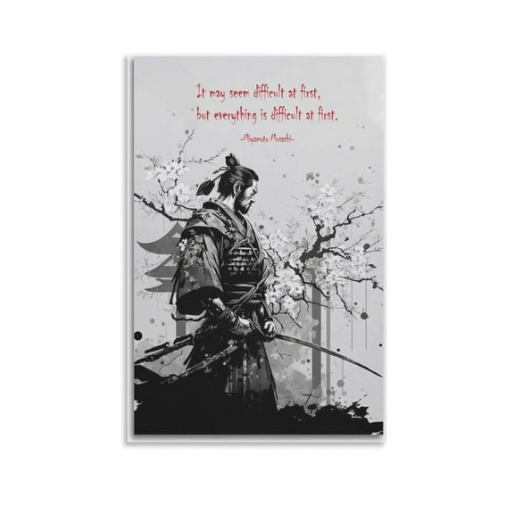 Motivational Poster Miyamoto Musashi Art Print Home Decor Art Mural (6) Canvas Painting Posters And Prints Wall Art Pictures For Living Room Bedroom Decor