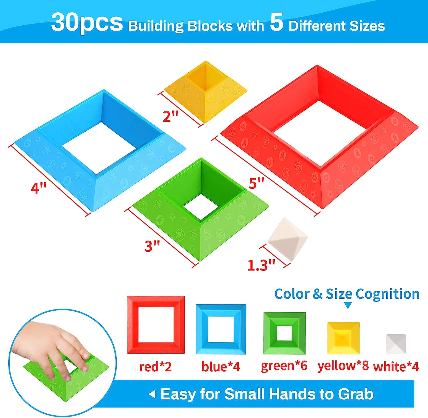 LTONLINE Montessori Stacking Blocks 30-Piece Set photo 5