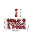thumbnail image 2 of Red 5Pc Electroplated Shiny Christmas Candy Ornaments For Tree Decoration Colorful Painted Design Durable Plastic Material Set Of 5 4.33 Inches Diameter 5Pc 0.15 Lbs, 2 of 6