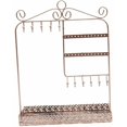 thumbnail image 3 of Soporte de joyería para pendientes, cadenas y anillos - aprox. 25x10x33cm, - Soporte decorativo para joyas de metal, 4 niveles, compartimento para gancho y anillo Almacenamiento de joyas Soporte para, 3 of 5