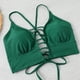 thumbnail image 4 of Gibobby Trajes de Baño para Mujer Traje de baño Bikini de triángulo dividido para mujer Conjunto de traje de baño de color sólido estampado(Verde,G), 4 of 4