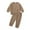 Brown, variant on Esaierr 12M-13Y Kids Toddlerr Sweatsuit 2Pcs Outfit Spring Autumn Jogging Tracksuit Long Sleeve Solid color Sweatshirt Set for Boys Girls