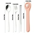 thumbnail image 3 of Dvkptbk Portable Cutlery Boxs with Cutlery Cute Stainless Steel Cutlery Chopsticks Spoon Fork Set Student Portable Cutlery Case Stainless Steel Cutlery Set Kitchen & Dining, 3 of 6