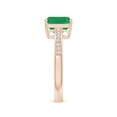 thumbnail image 3 of Angara Natural 1.5 Ct. Emerald with Diamond Classic Ring in 14K Rose Gold for Women (Ring Size: 3.5), 3 of 9