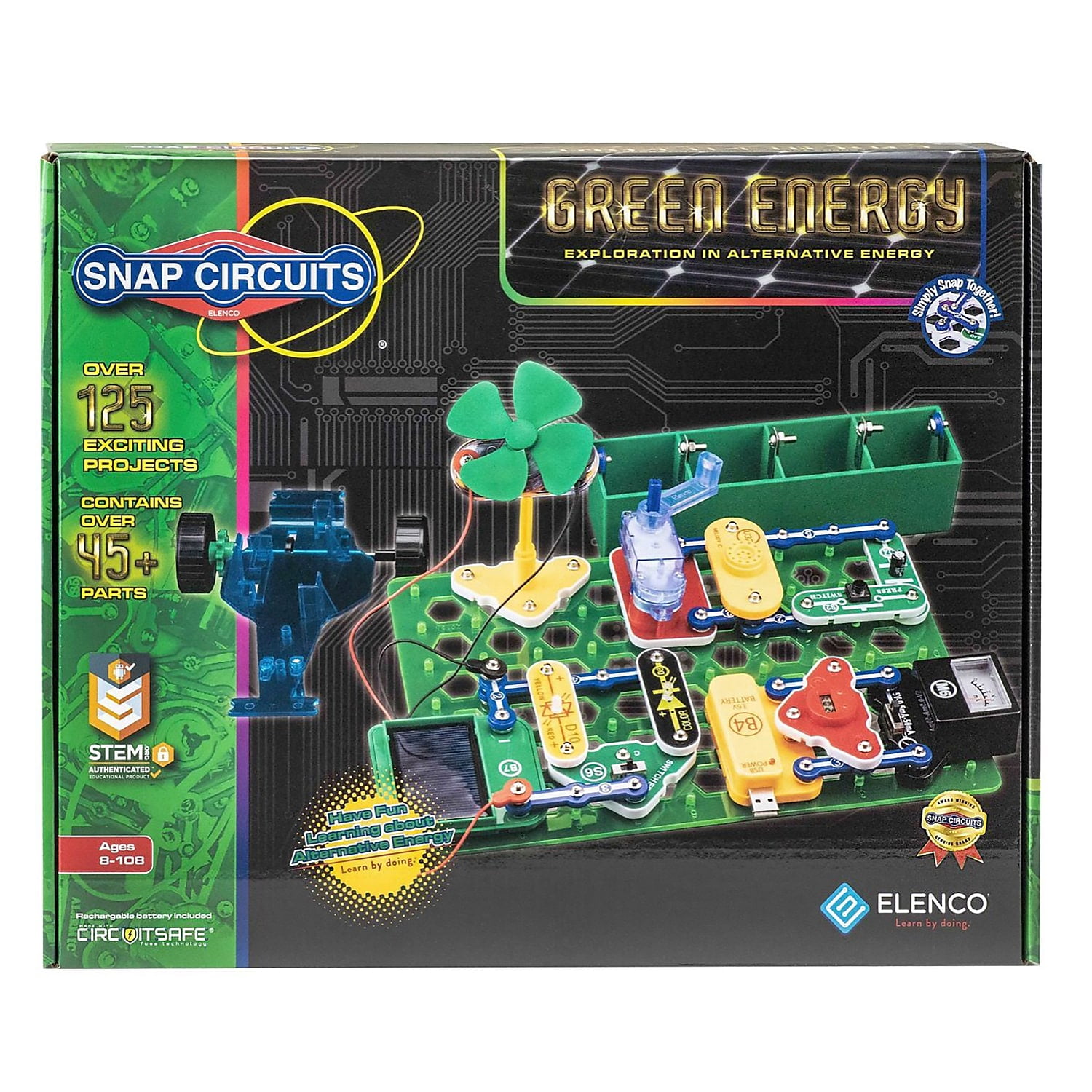 Snap Circuits® Green Energy SCG225 | Electronics Science Kit | 125 Project STEM Educational Toy | Ages 8+