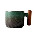 thumbnail image 1 of Juego de 1 taza de café espresso de cerámica de 2 oz con mango de madera, tazas de té pequeñas, 1 of 5