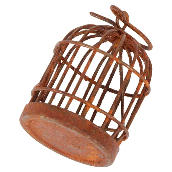 Tineasur Mini Birdcage Mini Bird Cage Iron 1Pack Brown