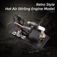 thumbnail image 3 of Yeacher Hot Air Stirling Engine Electricity Generator Motor Model with LED Light Dollar Flywheel Design, 3 of 8