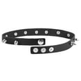 thumbnail image 3 of HZMAN Fashion Women Men Cool Punk Goth Metal Spike Studded Leather Collar Choker Necklace Black, 3 of 7