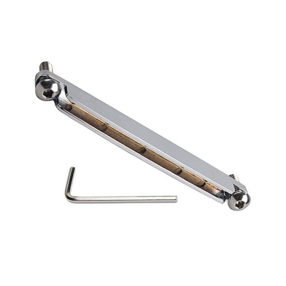 lixuesong 6 Strings Guitar Bridge Adjustable Saddles Metal Risers Saddles Acoustic Guitar Bridge Saddles Tool for Acoustic Folk Guitar