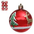 thumbnail image 2 of 6pcs Christmas Ball Ornaments-2.36inch Hand Painted Christmas Tree Hanging Plastic Electroplated Ball for Home Hoilday Party Decoration, 2 of 7