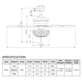 thumbnail image 2 of Gymax 52'' Retro Ceiling Fan Light w/ Reversible Blades Remote Control Matte Black, 2 of 10