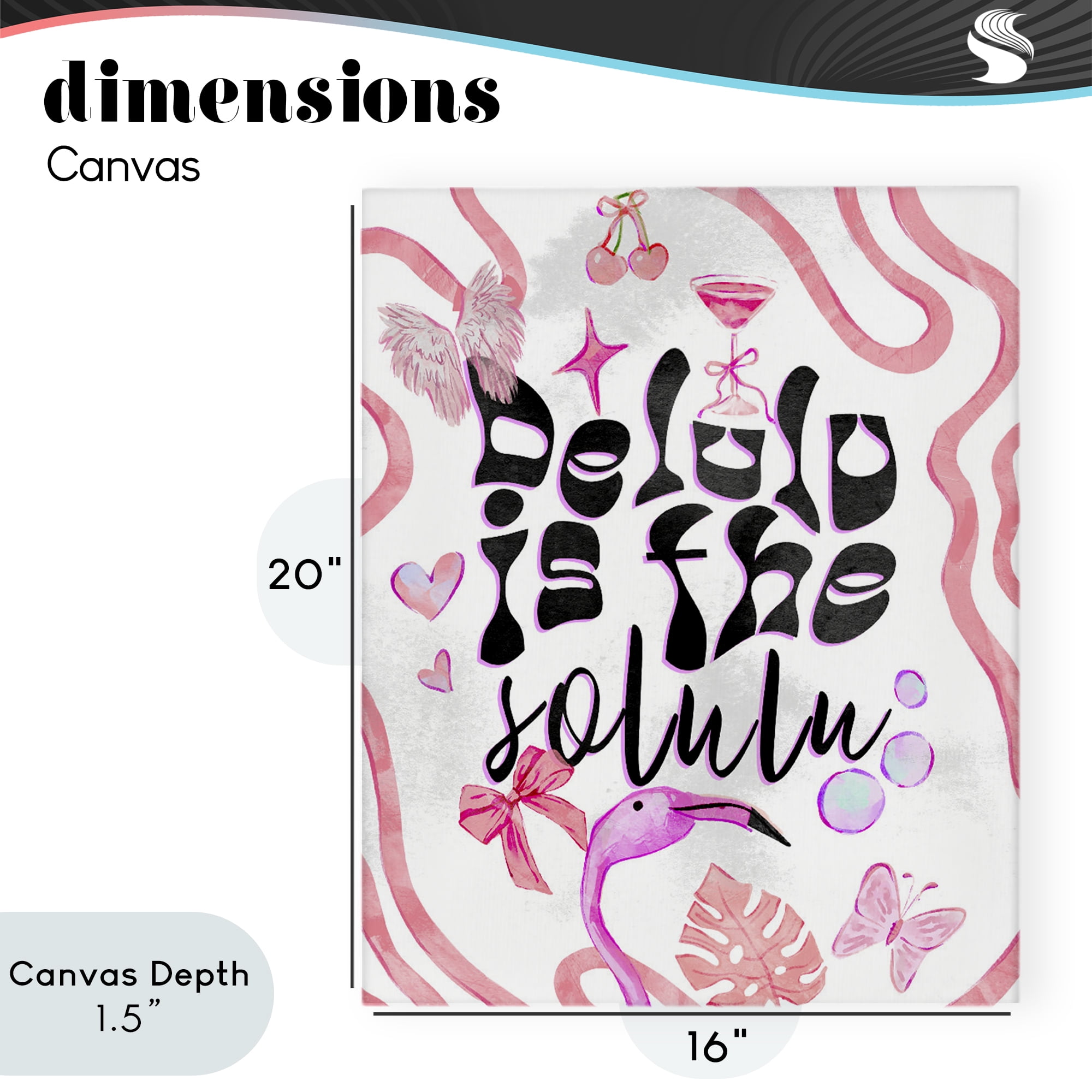 Stupell Industries Delulu Is The Solulu Canvas Wall Art, design by Ziwei Li