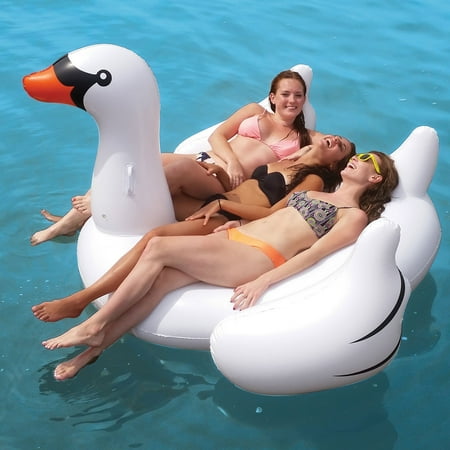 Swimline Giant Swan 75-in Inflatable Ride-On Pool Toy