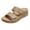 Beige, variant on Womens Open Toe Wedge Sandals Double Adjustable Straps Orthopedic Arch Support Slip on Comfortable Walking Summer Slides Sky Blue Size 9