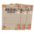 thumbnail image 1 of Inkdotpot 30 Bridal Shower InvitationsRustic Kraft FloralWedding Fill-In Style Invites Blank Invites, 1 of 1