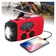 thumbnail image 3 of 2000mAh Multifunctional Portable Solar Hand Crank Radio FM AM WB Weather Radio USB Charging Emergency LED Flashlight Power Bank ,Handy Bright, 3 of 5