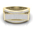 thumbnail image 2 of Dazzlingrock Collection 0.60 Carat (ctw) 14K Round Diamond Men's Hip Hop Micro Pave Wedding Band, Yellow Gold, Size 13, 2 of 4