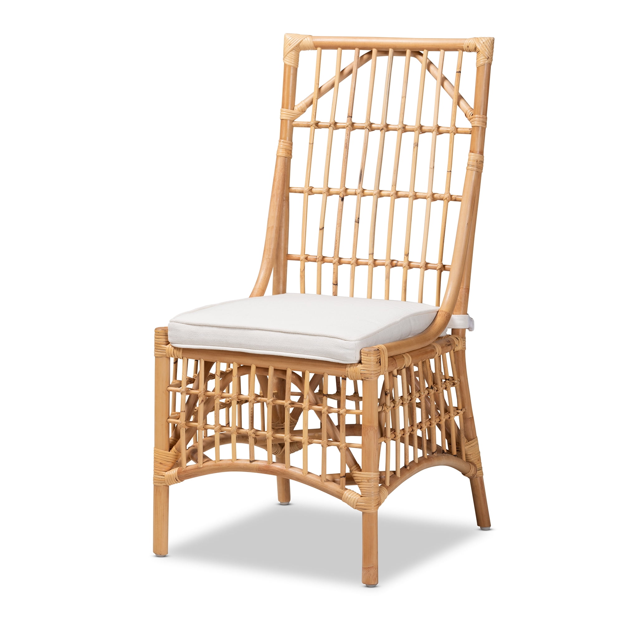 bali & pari Rose Rattan BOHO Dining Chair, Natural Brown
