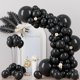 thumbnail image 1 of Set de globos Voircoloria Black 130 piezas con diferentes tamaños, 1 of 9