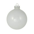 thumbnail image 2 of Glass Christmas Tree Ornaments - 80mm / 3.25" [4 Pieces] Designer Balls from Christmas By Krebs Seamless Hanging Holiday Decor (Porcelain White), 2 of 6