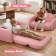 thumbnail image 4 of Babyeap Extra Wide Kids Chair,2-in-1 Convertible Toddler Chairs,Soft Comfy Kids Couch, Kids Sofa for Boys & Girls 3+,Pink, 4 of 9