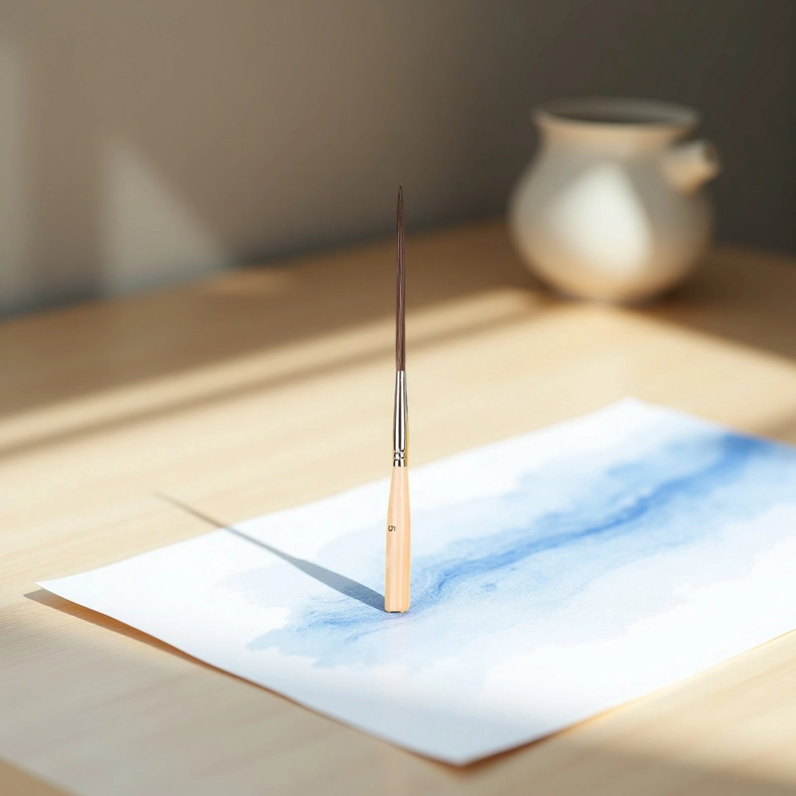3 Pcs Long Liner Brushes Set, 7259 Ox Ear Hair Detail Paint Brushes with Extra Long Fine Point Tip, Pinstriping Scroll Outlining Brush for Watercolor
