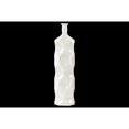 thumbnail image 1 of Contemporary Ceramic Bottle Vase With Dimpled Sides, Large, White, 1 of 1