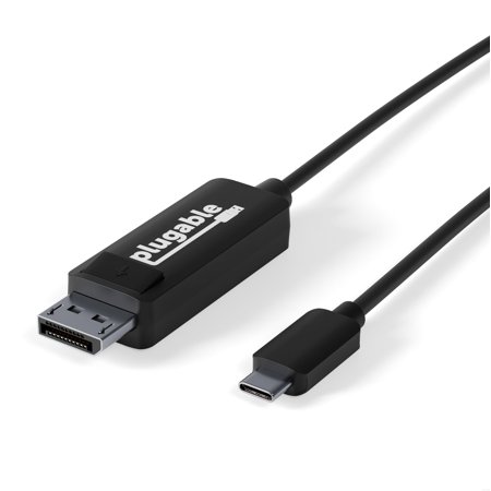 UPC: 0819927011040 | Plugable USB C to DisplayPort Cable 6 feet (1.8m)  Up to 4K at 60Hz  USB C DisplayPort Cable – Compatible with Thunderbolt and USB-C – Driverless