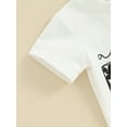 thumbnail image 2 of Bslissey Toddler Baby Boys Girls 2Pcs Summer Clothes Short Sleeve Cow Letter Print T-shirt Tops + Solid Color Shorts Outfits 0-3T Infant Casual Short Pants Sets, 2 of 9
