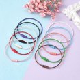 thumbnail image 2 of Spray Painted 201 Stainless Steel Wire Cable Keychains Key Rings for Outdoor Hanging Luggage Tags Keys and ID Tag Keepers Mixed Color Inner Diameter: 4.5x4.8cm 10pc, 2 of 6