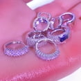 thumbnail image 3 of 925 Sterling Silver Stud Hook Post Hoop Earrings for Women,Hypoallergenic Silver Chunky Gold Plated Earrings 4 Pairs Set Gift for Women, 3 of 4