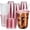 Pink (16oz), variant on 100 Sets 12oz Disposable Stemless Plastic Cups with Strawless Sip Lids, Clear PET Coffee Cups for Iced Coffee, Cold Drinks, Halloween, Christmas, Party and Drink Shop Supplies (Orange (12oz))