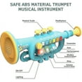 thumbnail image 2 of Cestmall Trompeta Juguetes, Trompeta de Cuerno Con Música Trompeta Portátil Para Niños Juguete Trompeta de Plástico Con Instrumento Musical Iluminado, Trompeta de Juguete Regalo Para Chi, 2 of 4
