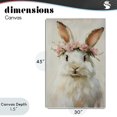 thumbnail image 4 of Stupell Industries Shabby Chic Bunnykins with Pink Crown Canvas Art, 30 x 45, by Tina LeCour, 4 of 8