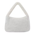 thumbnail image 3 of Bolso de mano de felpa para mujer, bolso sencillo para hombro y axila, bolso informal de gran capacidad para compras diarias, 3 of 8