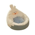thumbnail image 5 of DOLITY Cat Bed Lightweight Cushion Cartoon Chicken Cuddling Nest for Dog Puppy Cats Beige White, 5 of 8