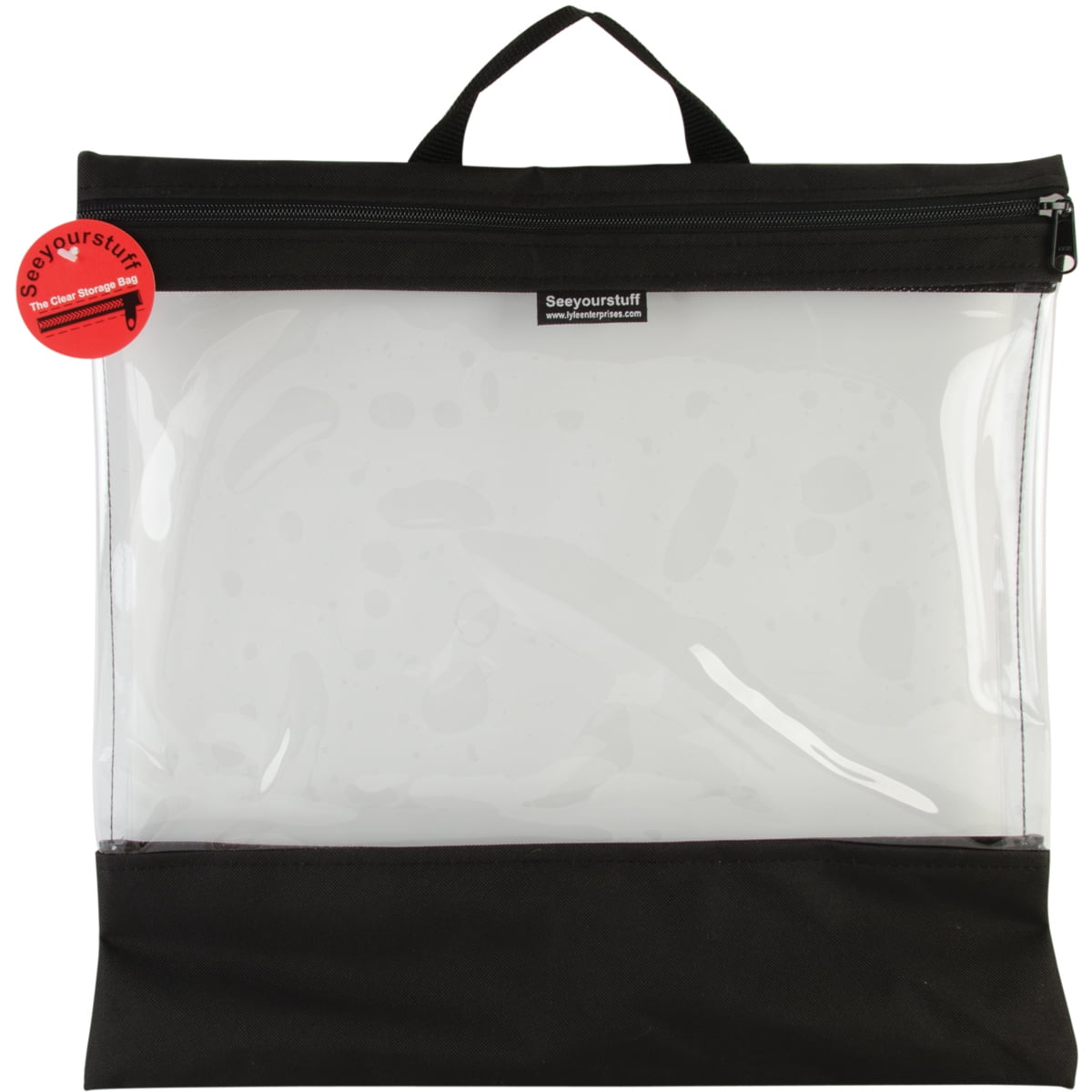 Seeyourstuff Clear Storage Bag 16"X16"Black