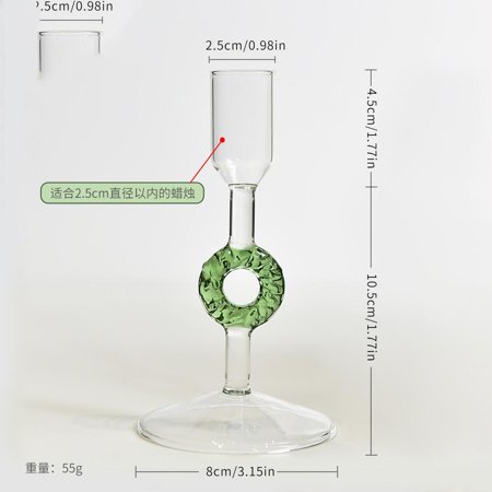 Nordic Christmas Trees Candle Stick Holder Tabletop Glass Borosilicate Candle Holders for Party Birthday Home Decor