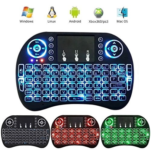 Mini 2.4GHz Wireless Keyboard Air Mouse Remote Control w/ Backlit For PC TV Box 
