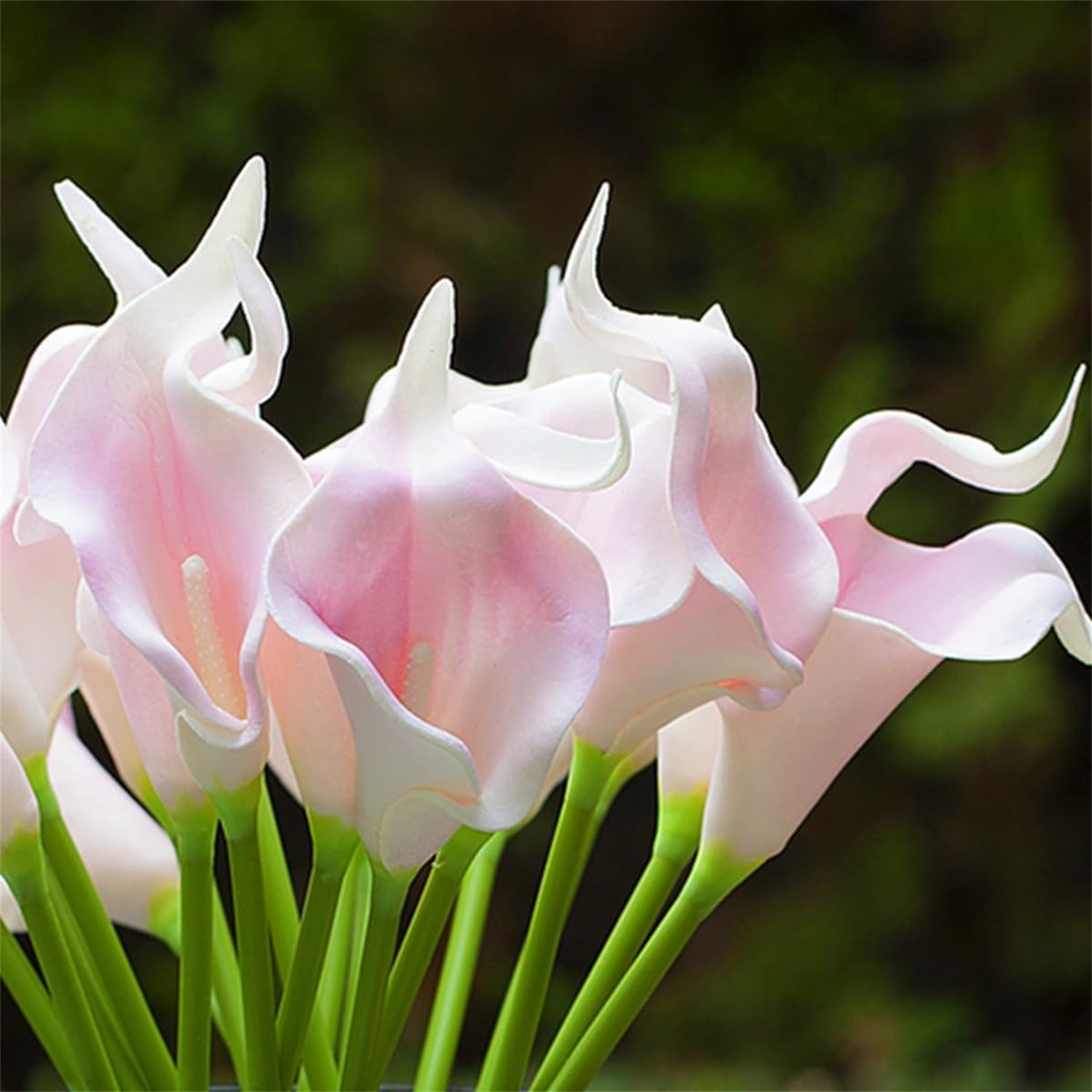 20 Pcs Artificial Calla Lily Flower,Bridal Bouquets,Fake Latex Flowers for Wedding Mother's Day Easter Christmas Home Party Decor (Pink)