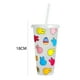 thumbnail image 3 of Copa Que Cambia De Color Vasos de bebida fría con pajita de 25 onzas, botellas de agua que cambian de color con tapa (transparente) Wdftyju Libre de BPA, 3 of 3