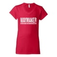thumbnail image 2 of Wild Bobby Waymaker Inspirational/Christian Women Standard V-Neck Tee, Red, Small, 2 of 5