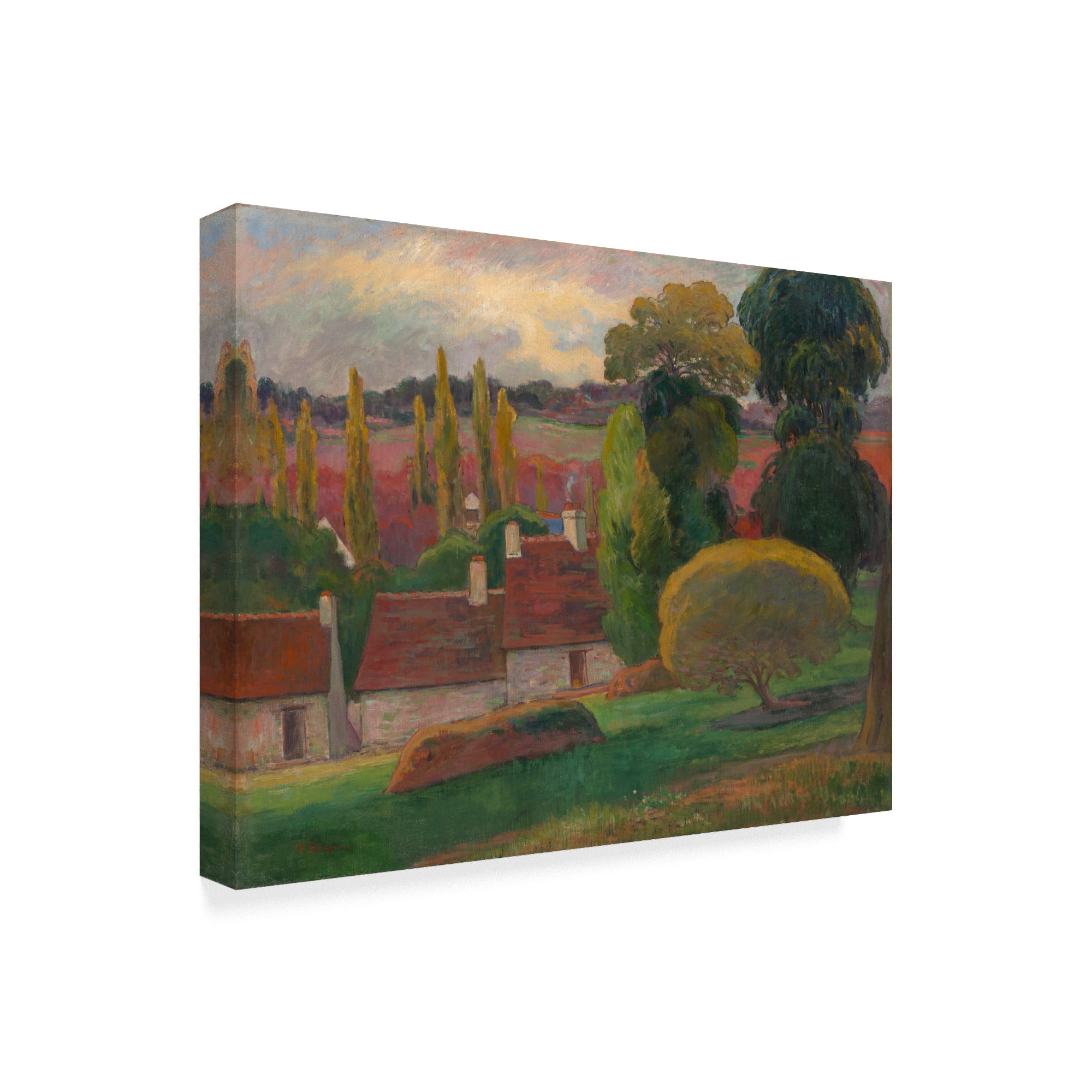 Trademark Fine Art 'A Farm In Brittany' Canvas Art by Paul Gauguin
