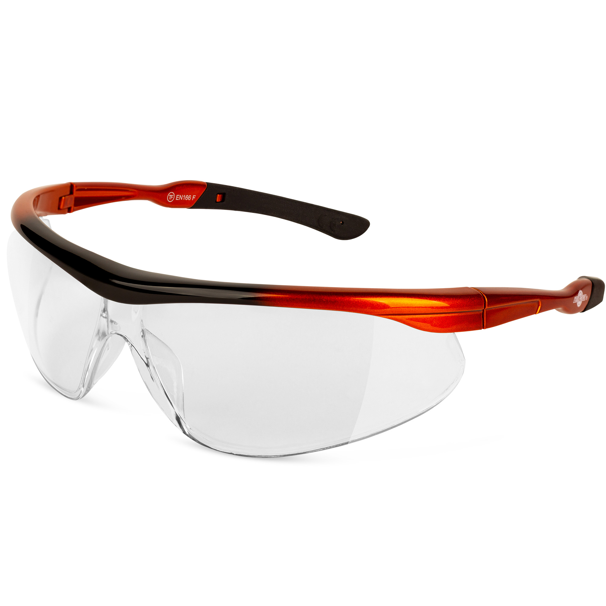 ToolFreak Agent Safety Glasses Clear Polycarbonate Wraparound Lens with