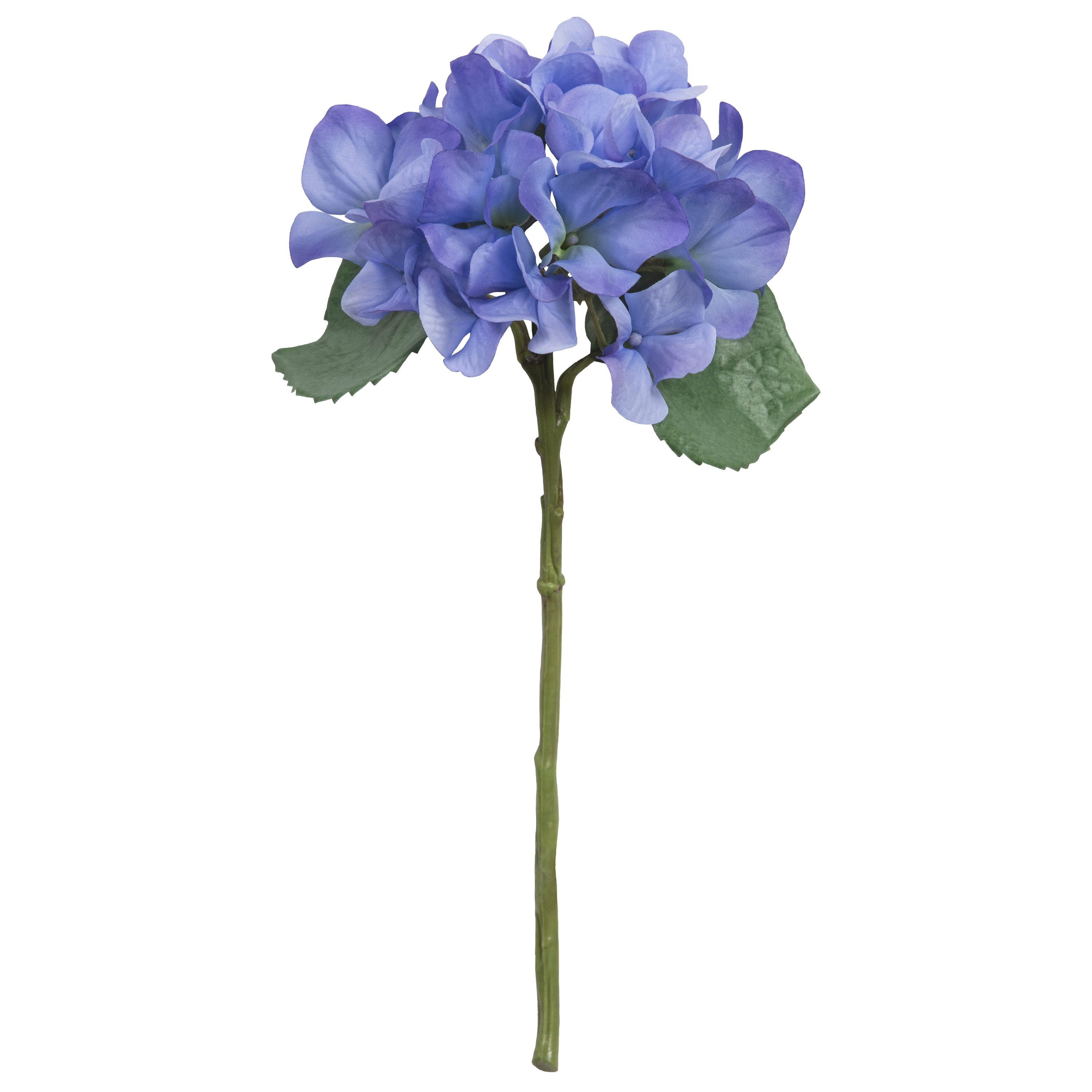 Mainstays Artificial Single Hydrangea Short Stem, Solid, Blue, 12.5
