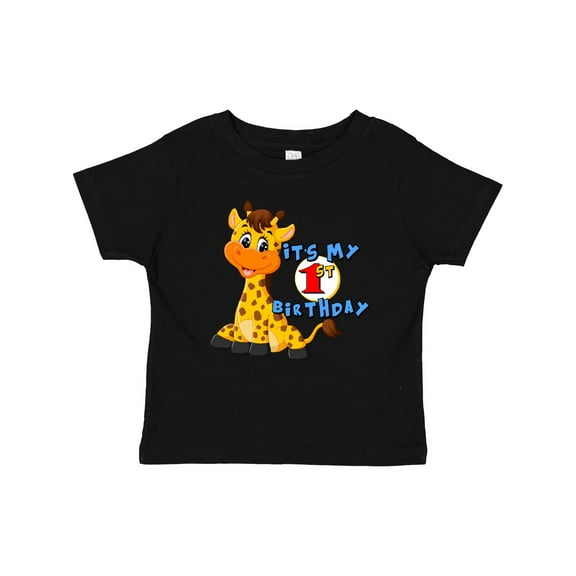 Inktastic 1st Birthday Giraffe Boys or Girls Baby T-Shirt