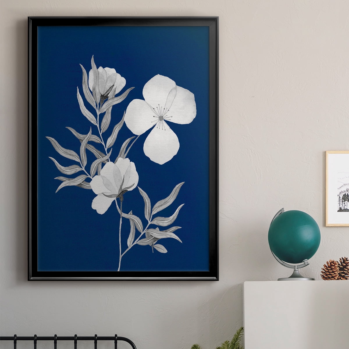 Indigo Sketch II Premium Framed Print - Ready to Hang